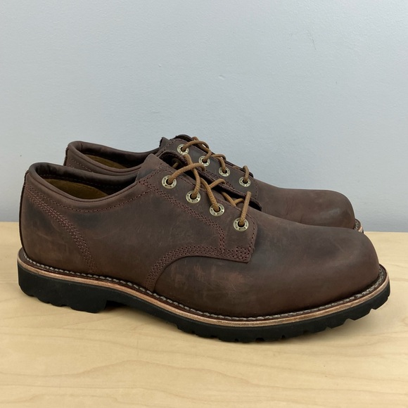 L.L. Bean Men’s Size 10.5 Wide Bucksport Oxford Shoes Plain Toe Brown Leather